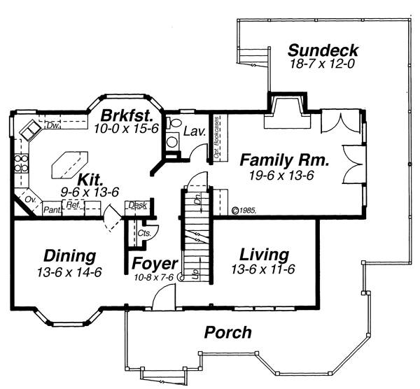 First Floor image of Overton House Plan